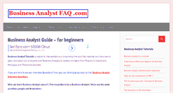 Desktop Screenshot of businessanalystfaq.com