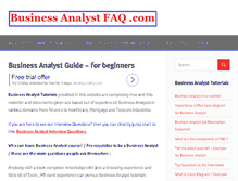 Tablet Screenshot of businessanalystfaq.com